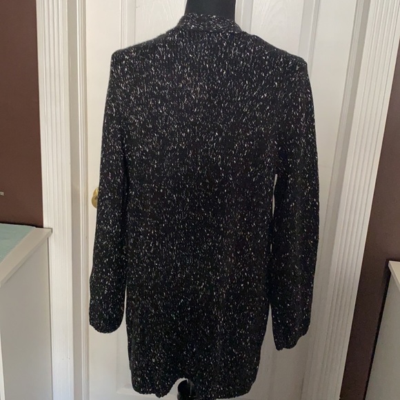 Apt 9 Black & Silver Metallic Cardigan Sweater NWT - Picture 4 of 6
